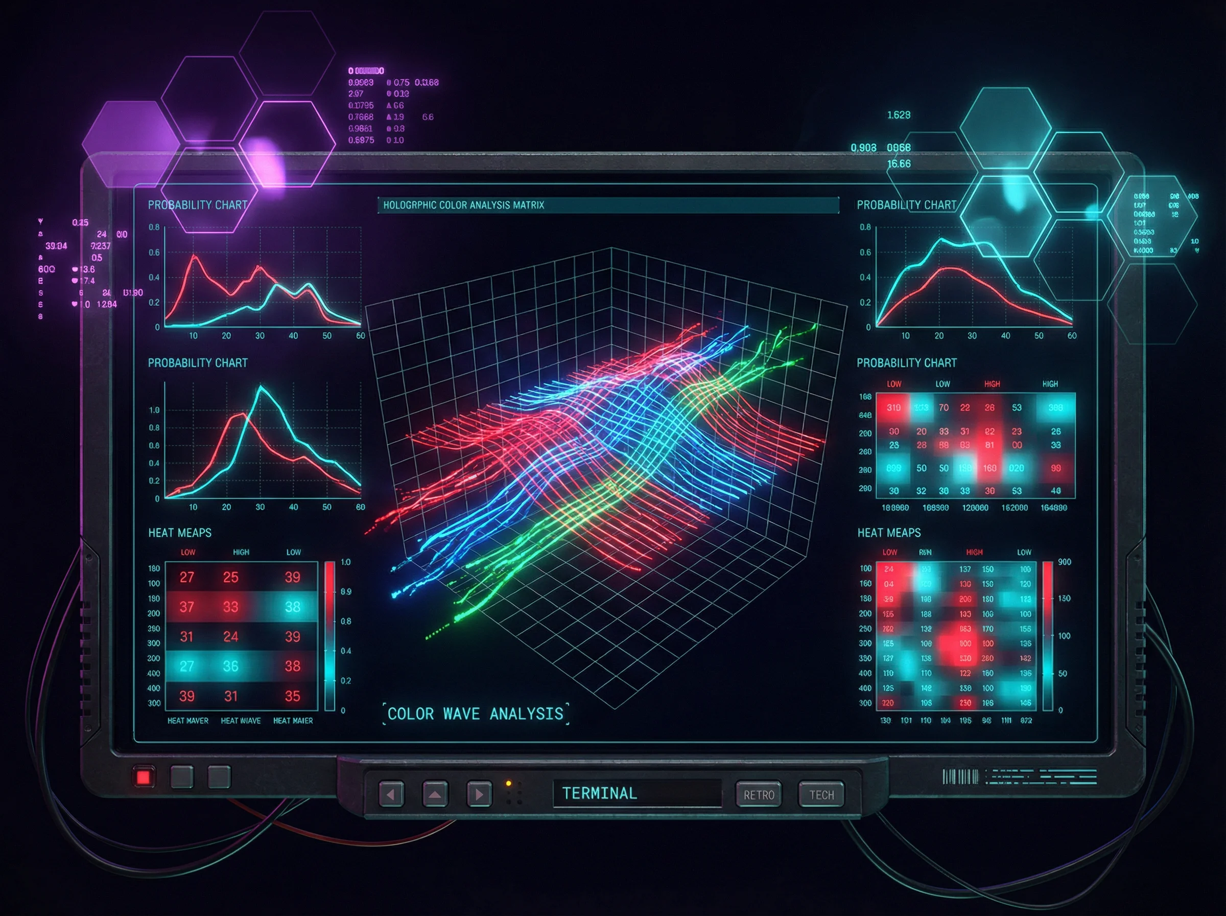 香港六合彩波色矩阵数据可视化分析面板