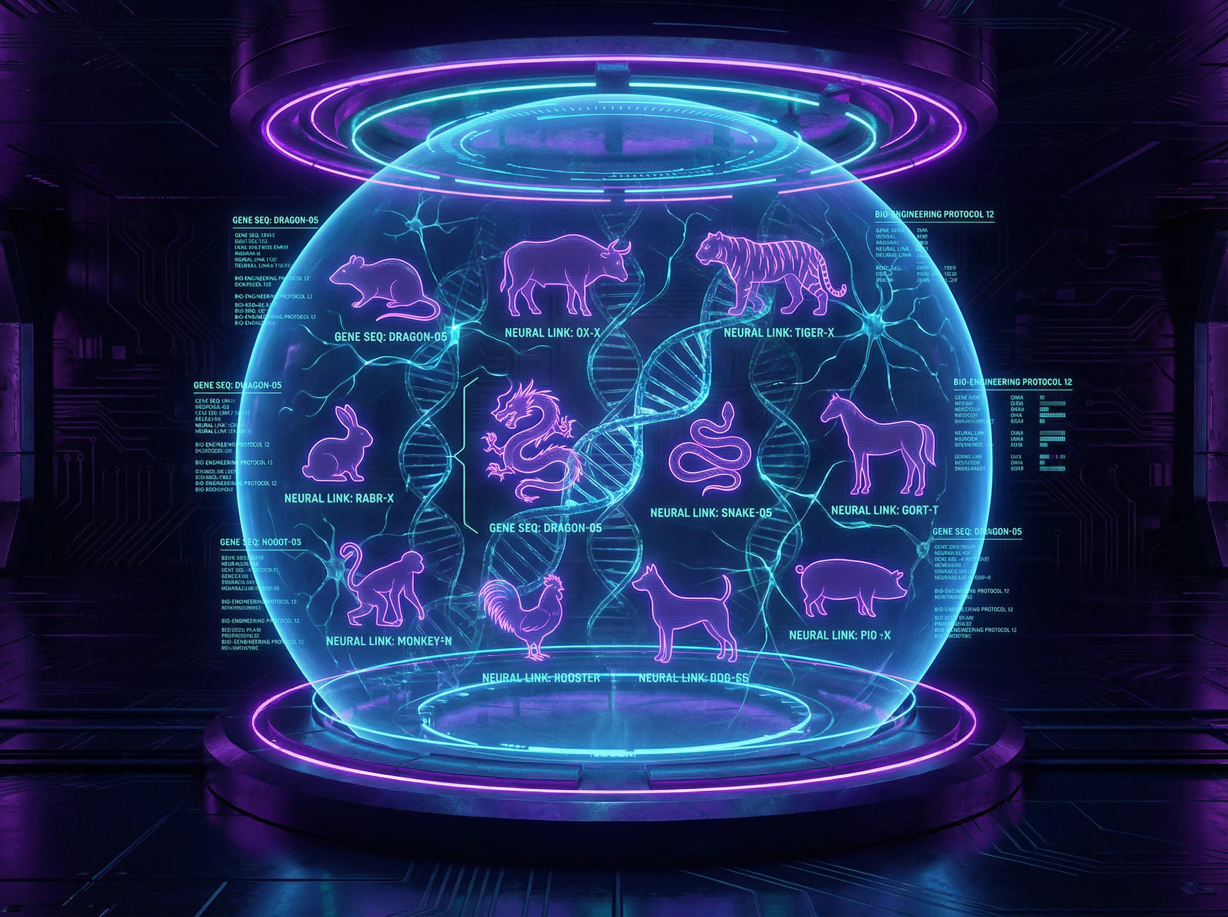 香港六合彩生肖基因序列DNA双螺旋可视化